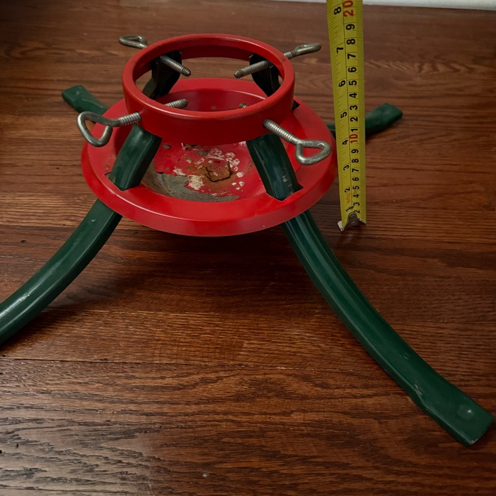 VTG MCM Real Christmas Tree Stand 4” Red Green National Machine Products Canada - Picture 13 of 17